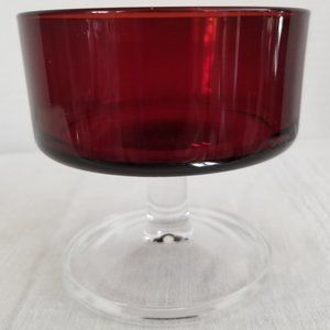 Vintage Cristal D'Arques Durand Cavalier Ruby Glass Champagne/Tall Sherbet